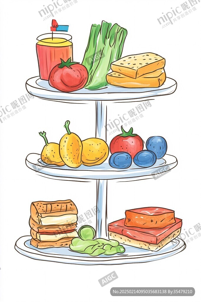 卡通食材手绘