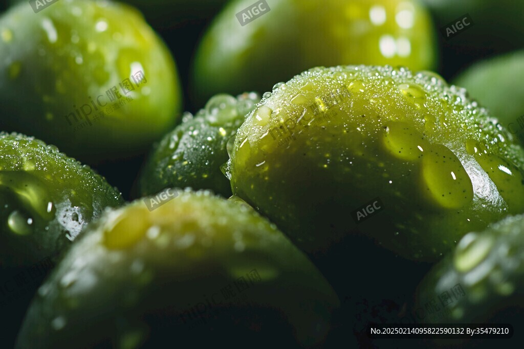 带雨水的青枣