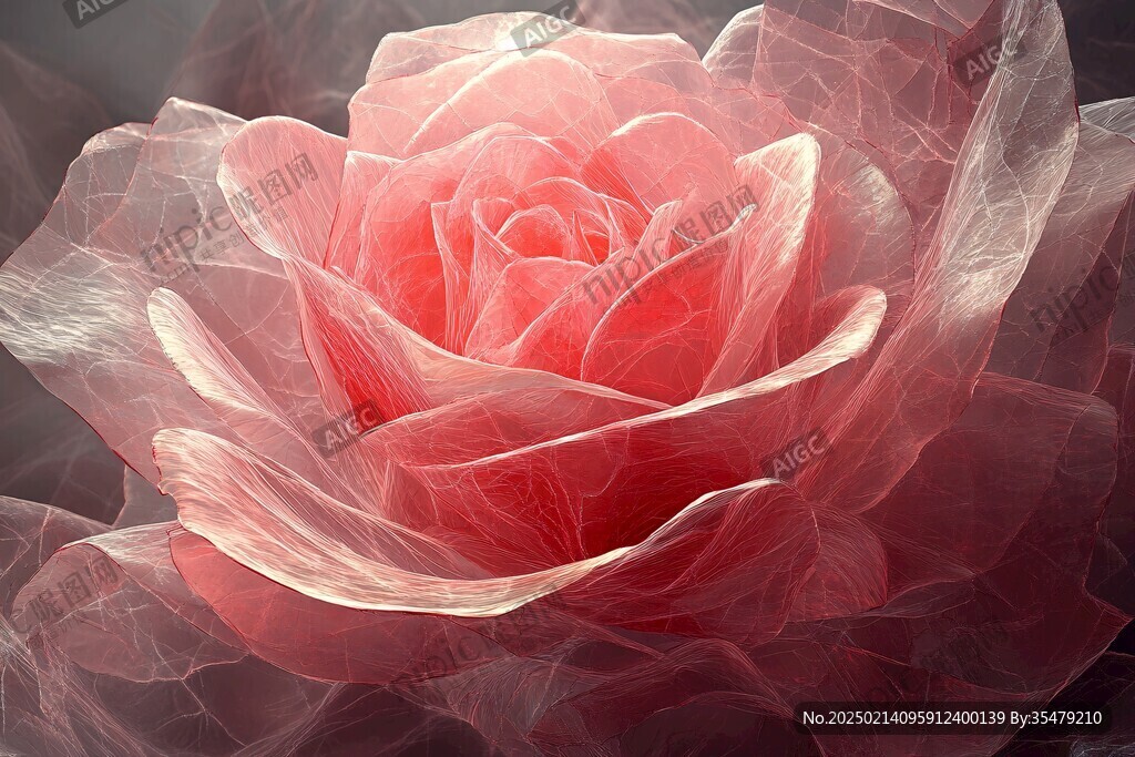 3d红色花