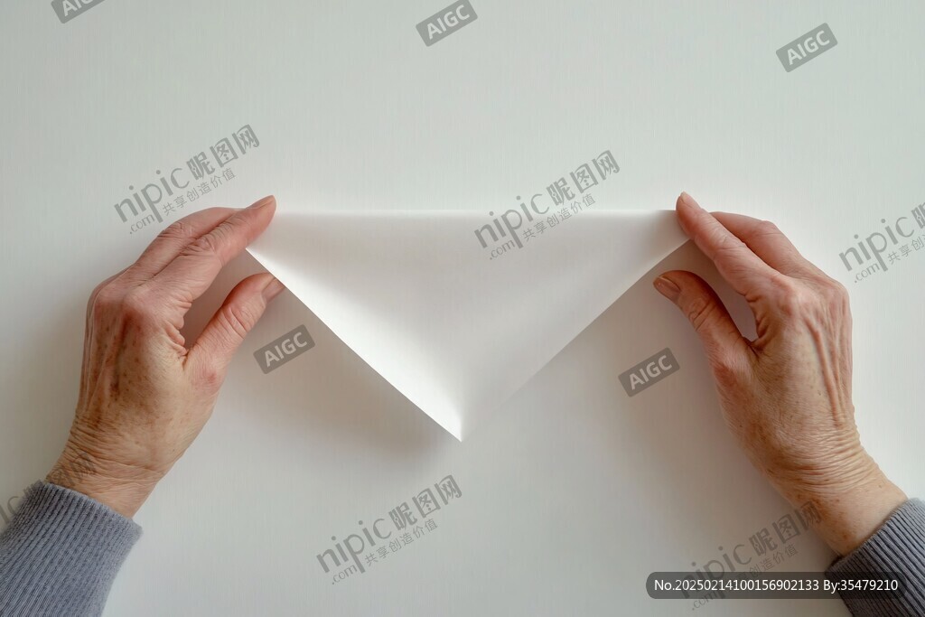 卷起一角的纸