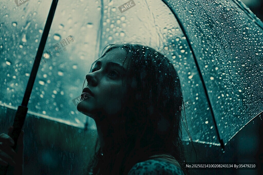 雨中少女