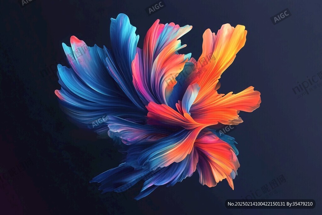 渐变风花朵