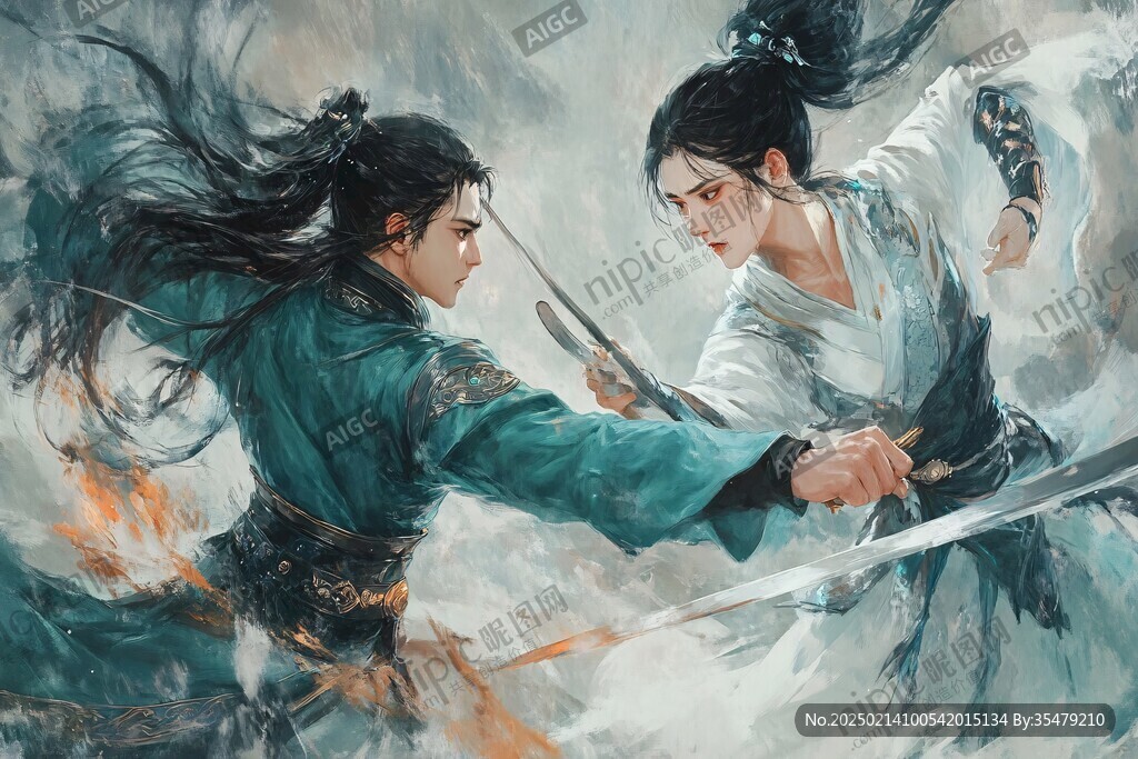 武侠封面插画