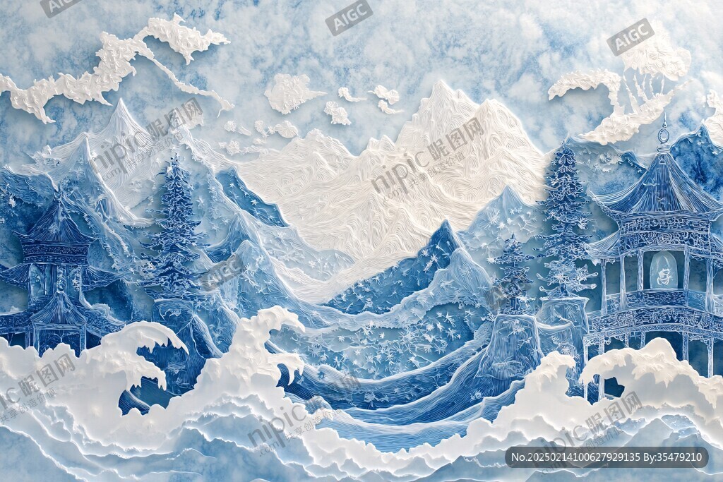 贝雕山水