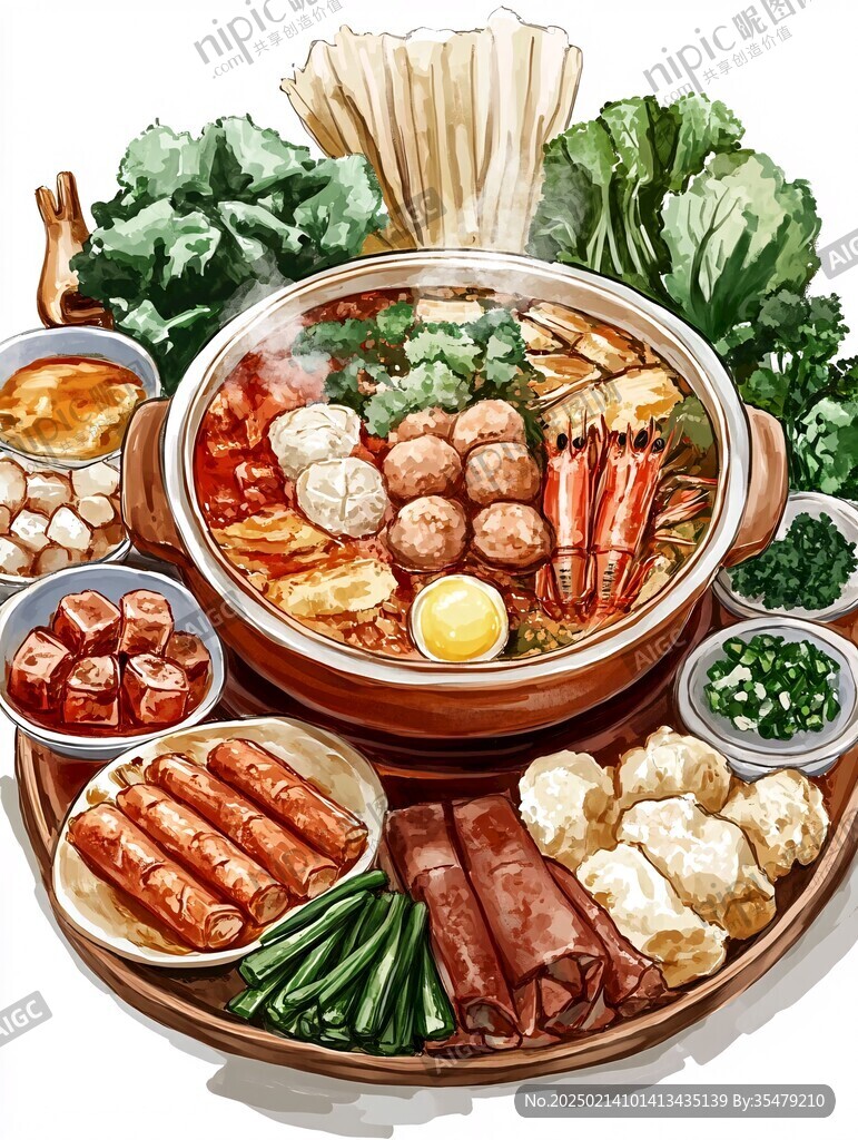 速热火锅插画