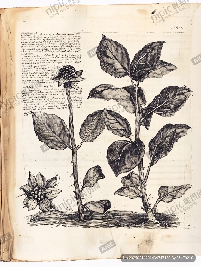 铜版画植物