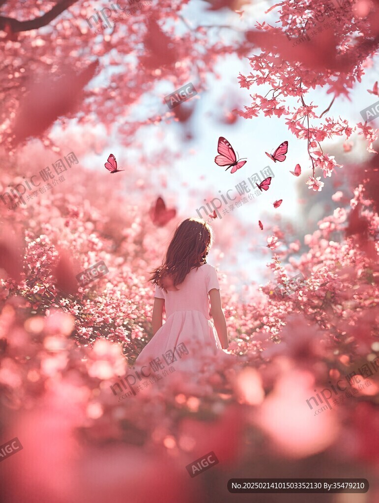 花瓣背影