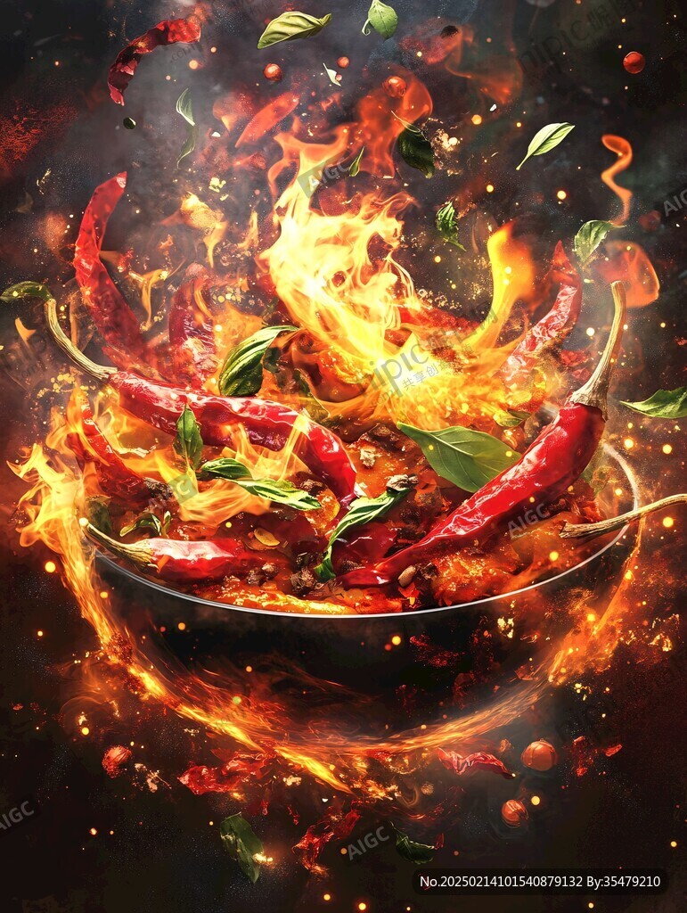 麻辣食品插画