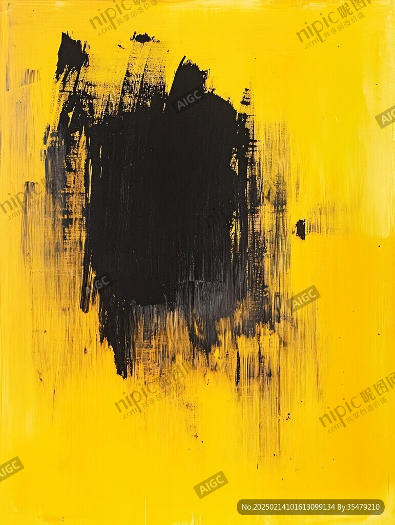 黑色黄色绘画