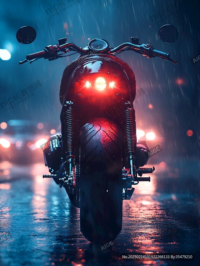 雨天摩托车