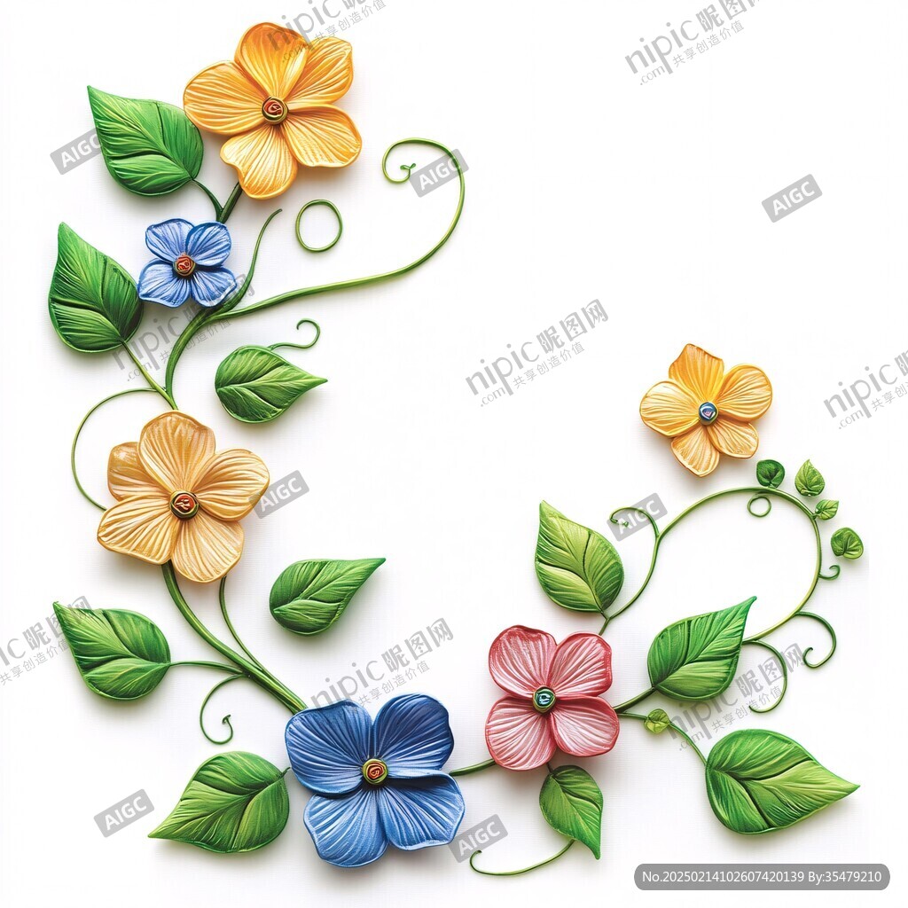 3d立体简约花