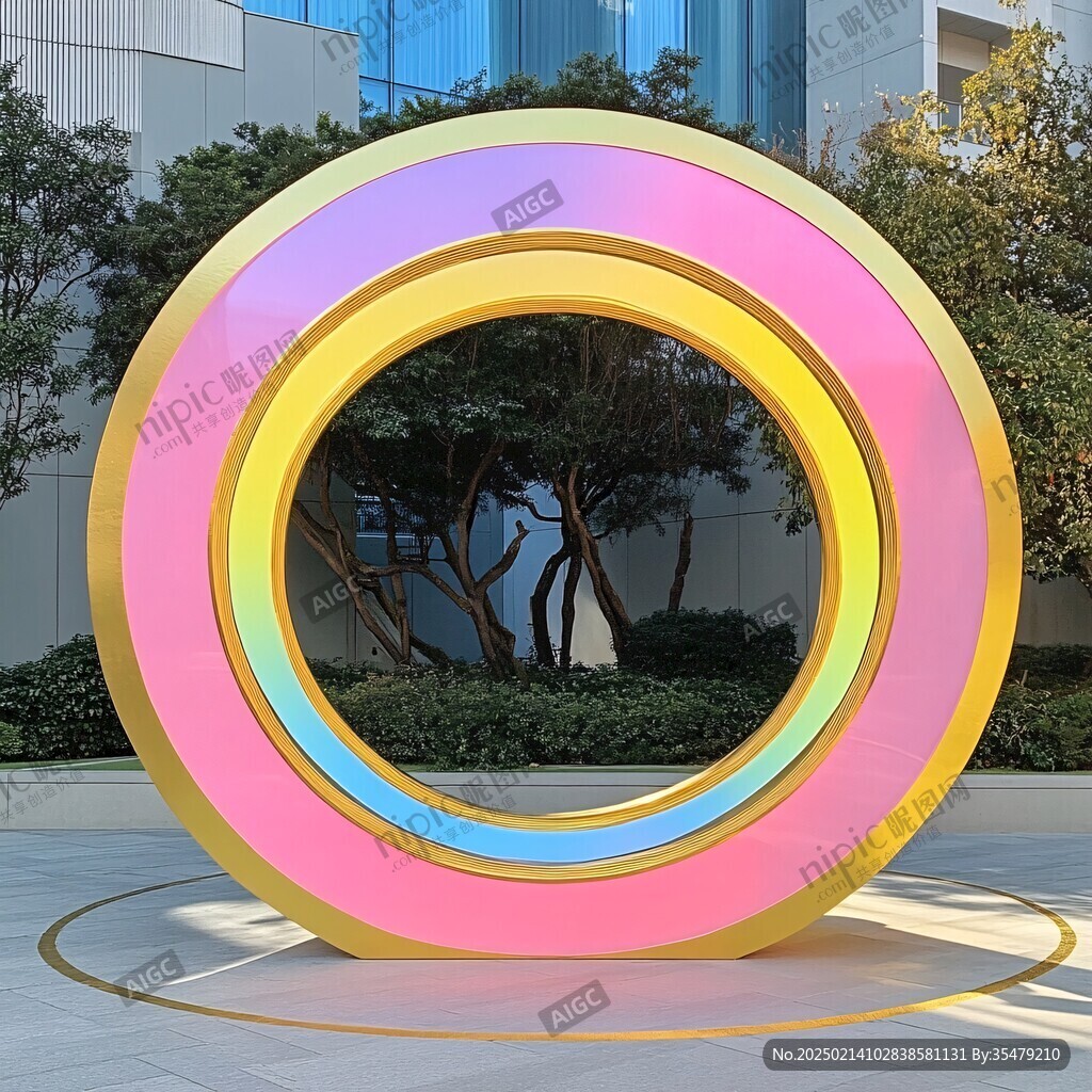 炫彩组合雕塑