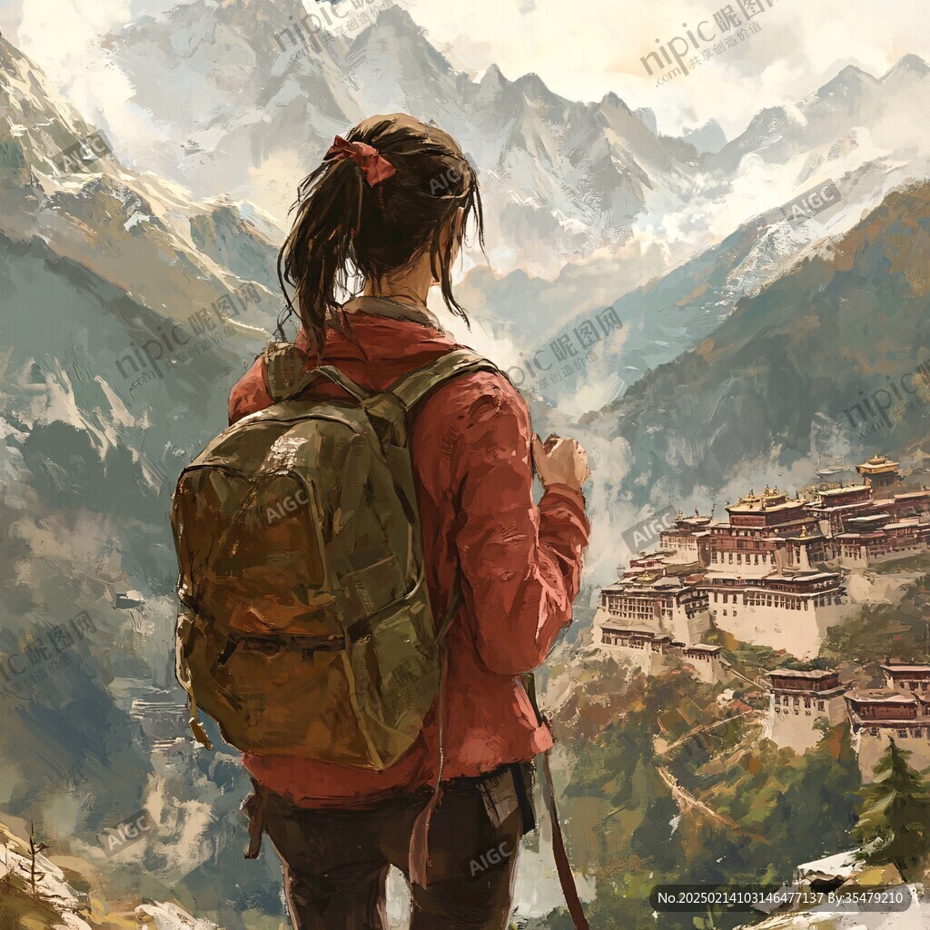 布达拉宫插画