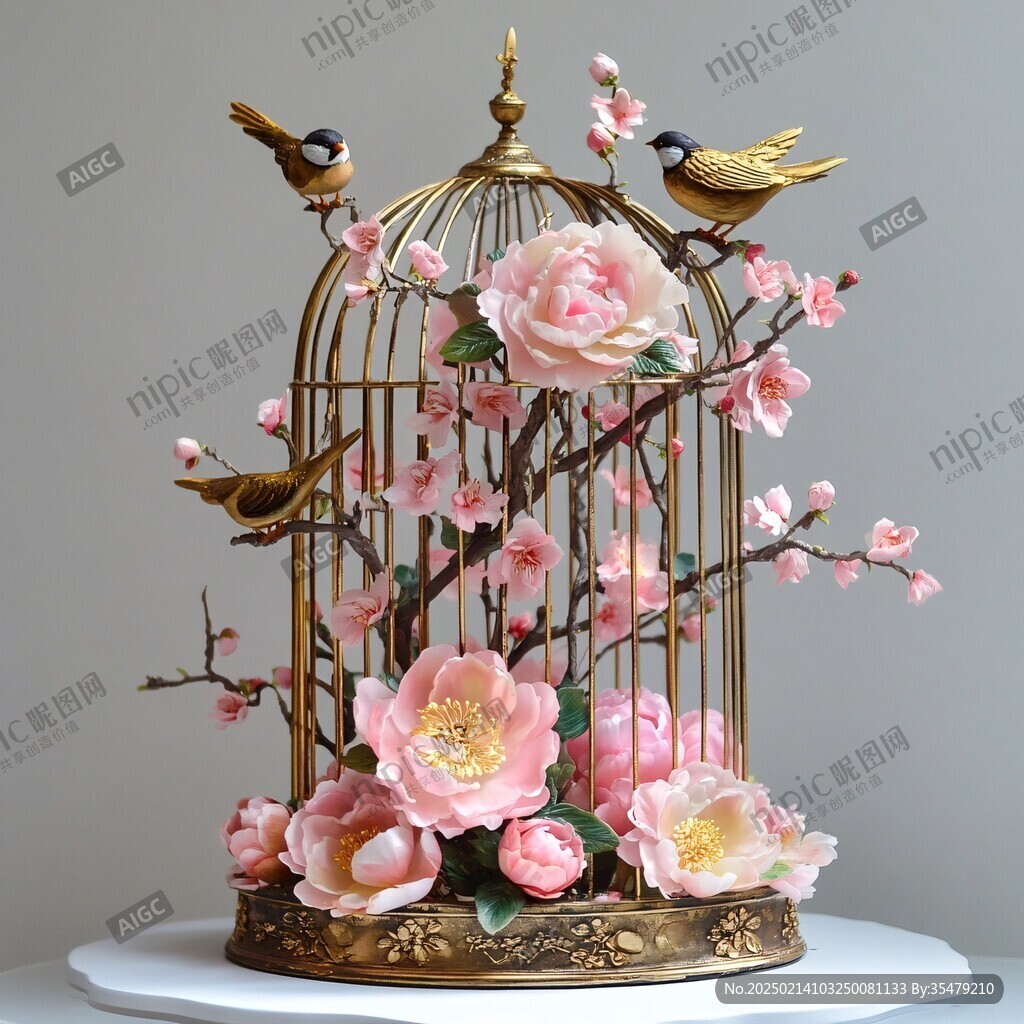 扎花鸟笼