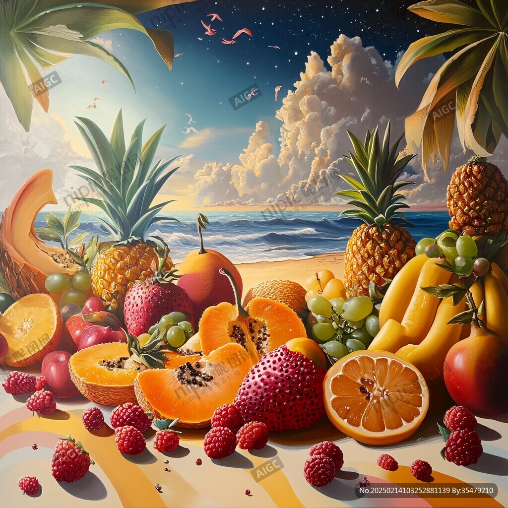 西餐水果壁画