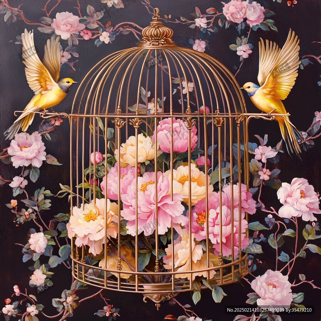 花丛鸟笼