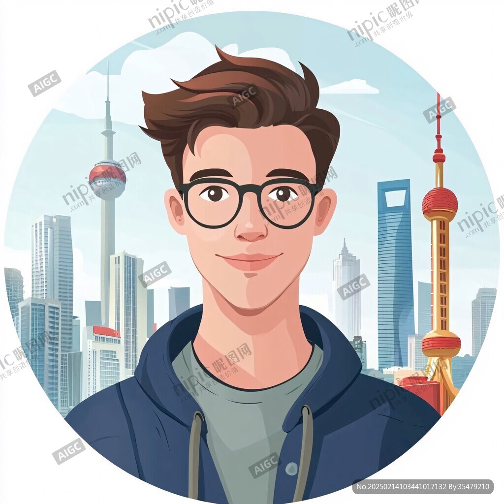 扁平头像插画