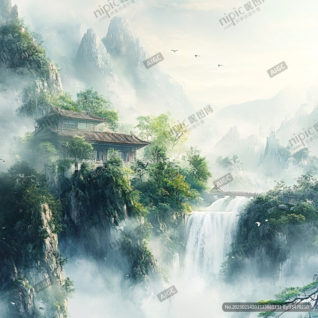 古风山水场景