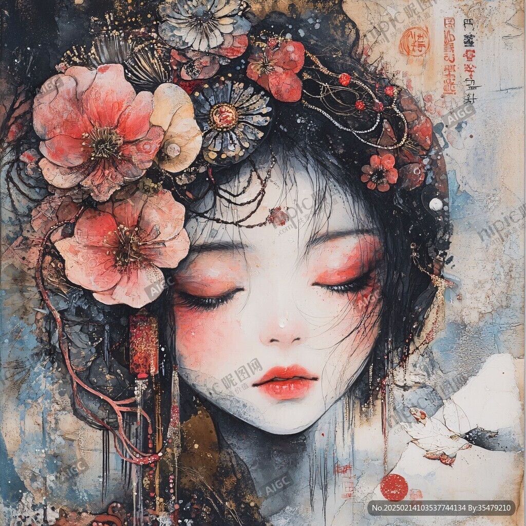 半面妆人物