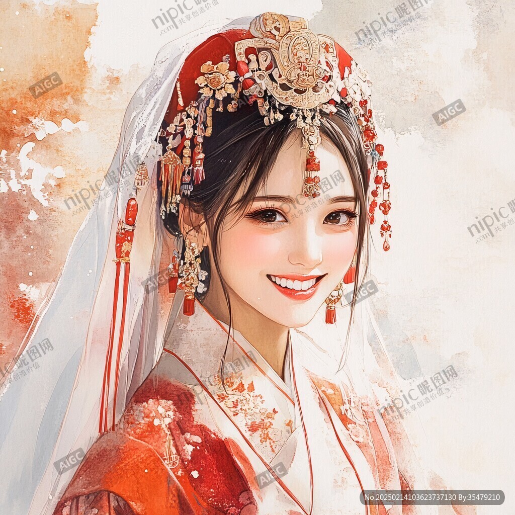 古风嫁衣美女