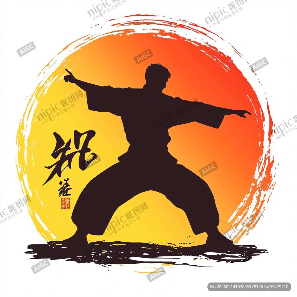 武术人物logo