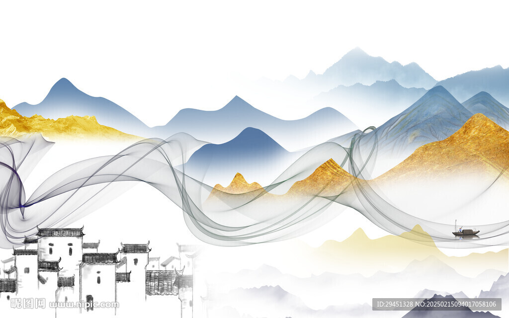 现代 意境高档山水 TIF分层