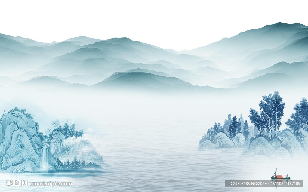 人气 中式简约山水 TiF分层