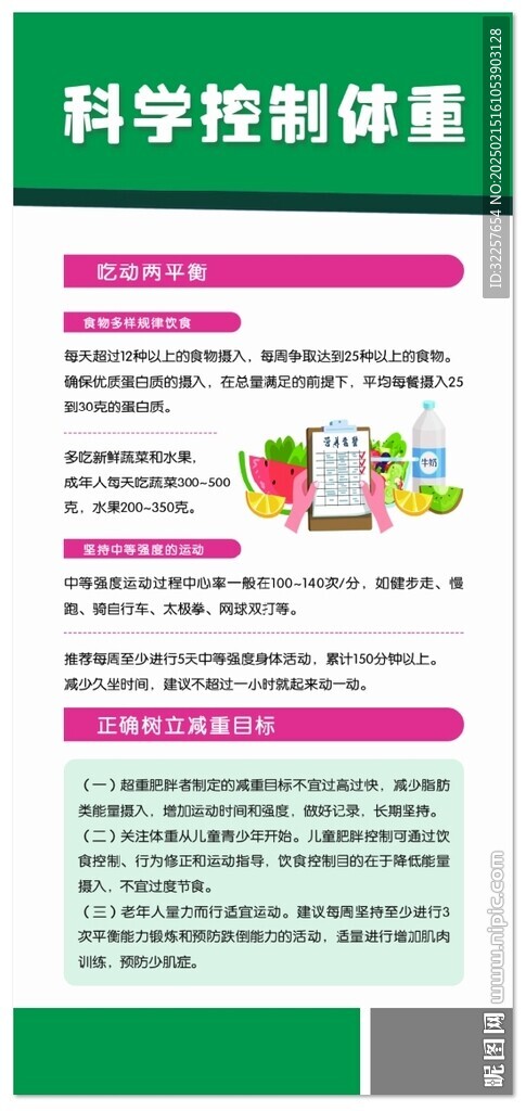 科学控制体重展架