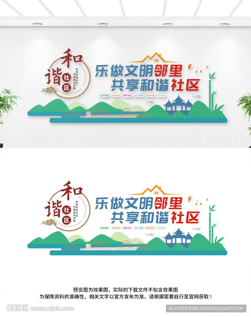和谐社区文化墙