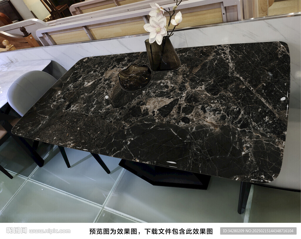 岩板餐桌奢石超晶石大理石源文件