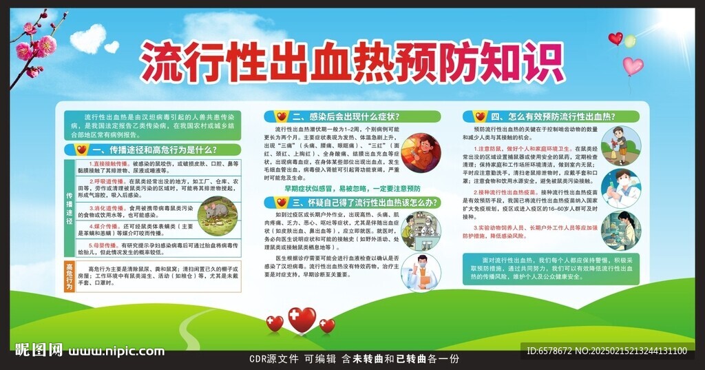 流行性出血热预防知识宣传栏