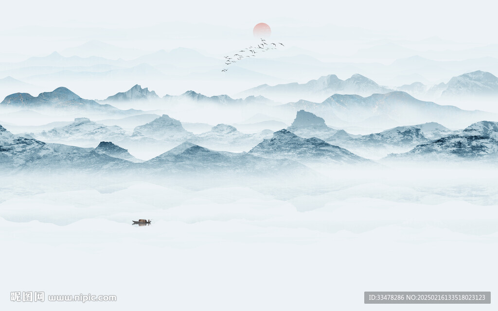 水墨山水画