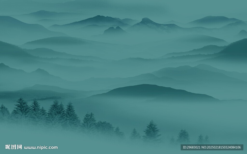 最新 意境最新山水 TIF分层