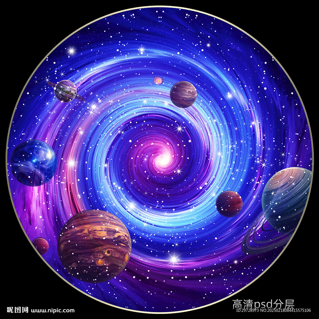 圆形宇宙星空吊顶