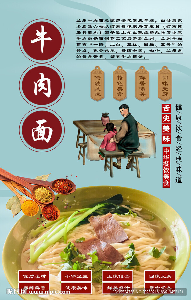 牛肉面背景墙
