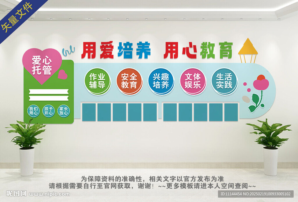 爱心托管文化墙