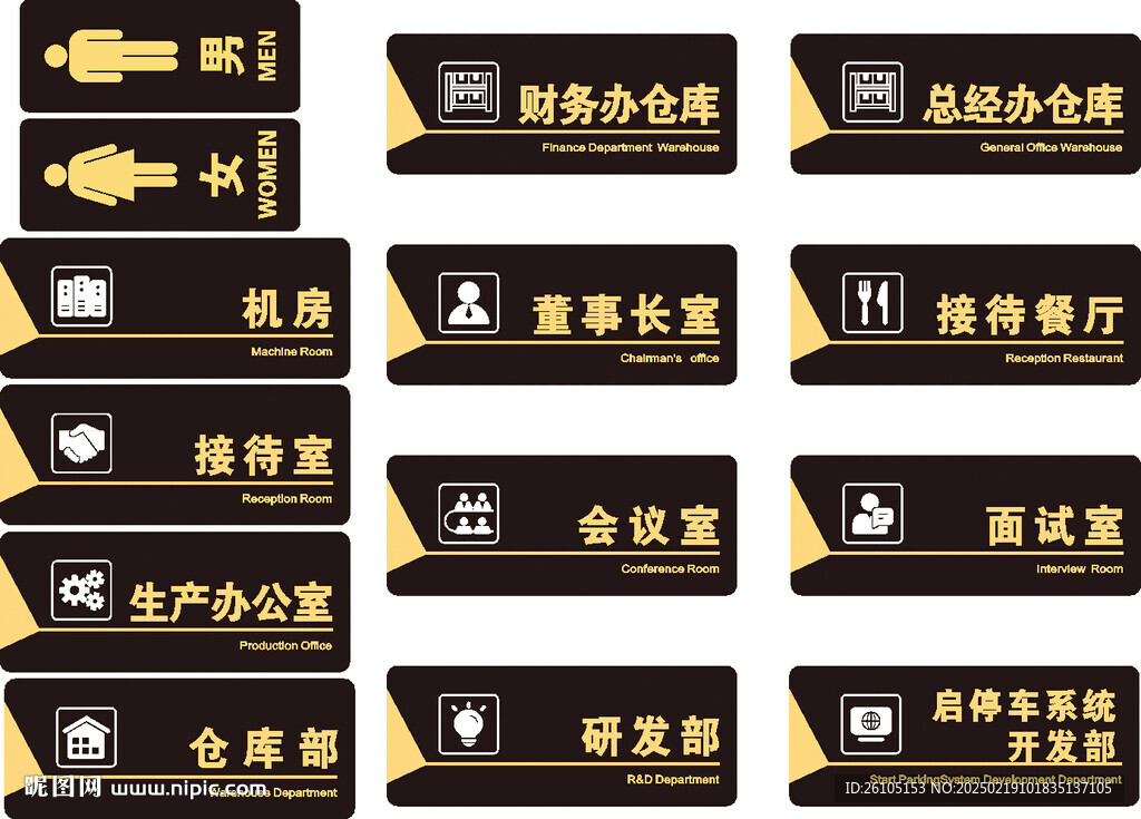 矢量图形科室牌标牌