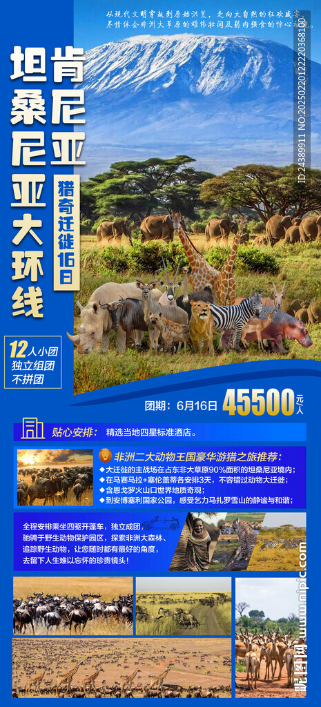 肯尼亚 坦桑尼亚大环线猎奇迁徙