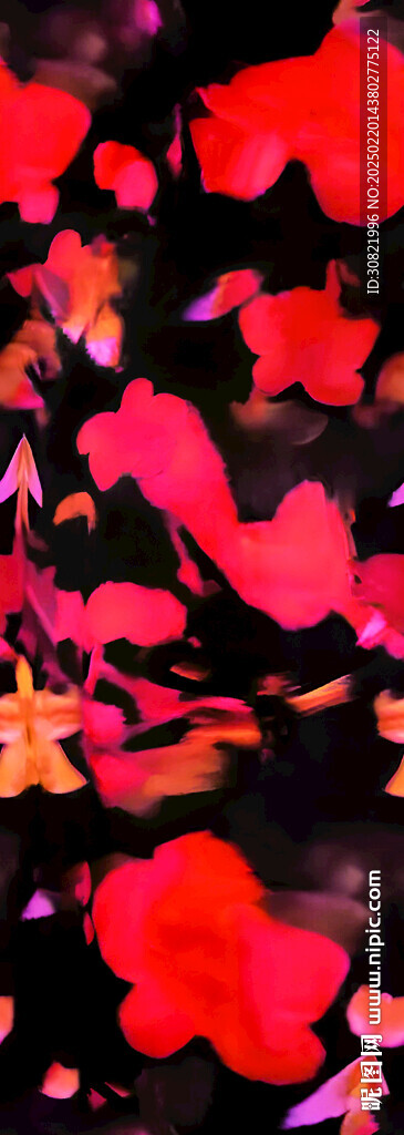 红色花朵扎染
