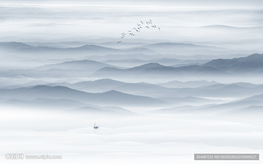 山水水墨画