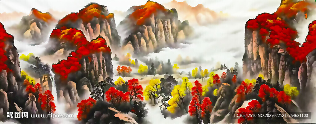 鸿运当头国画山水画