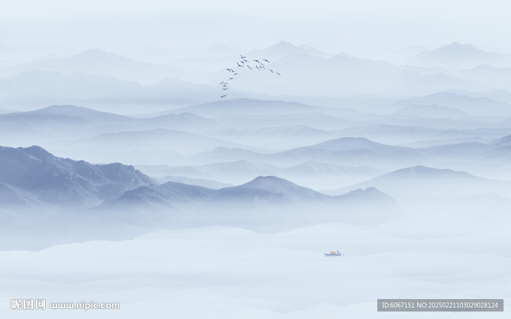 水墨山水画