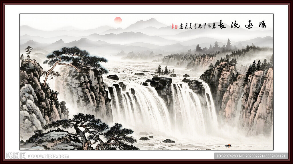 水墨意境山水画