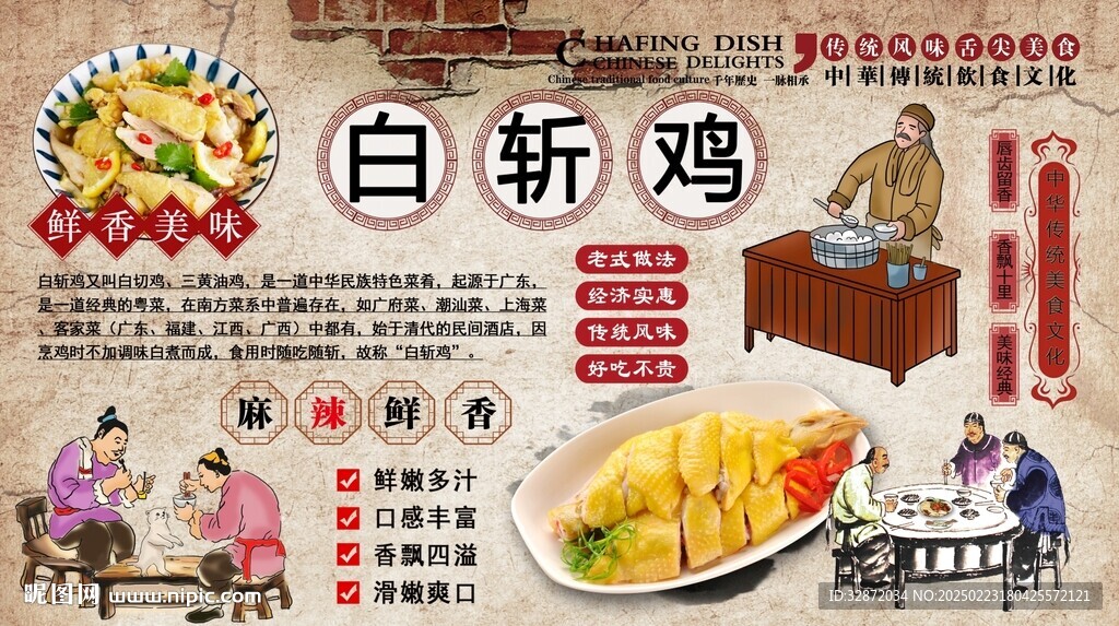 白斩鸡背景墙