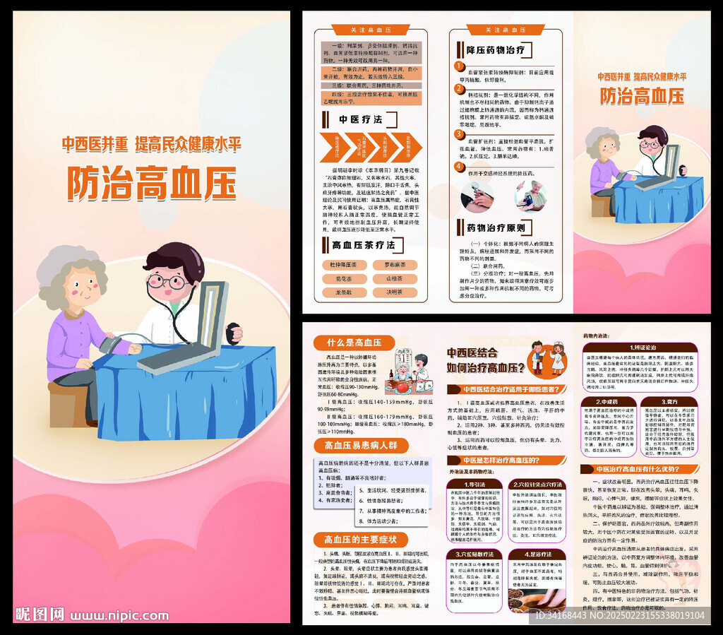 中西医结合防治高血压三折页