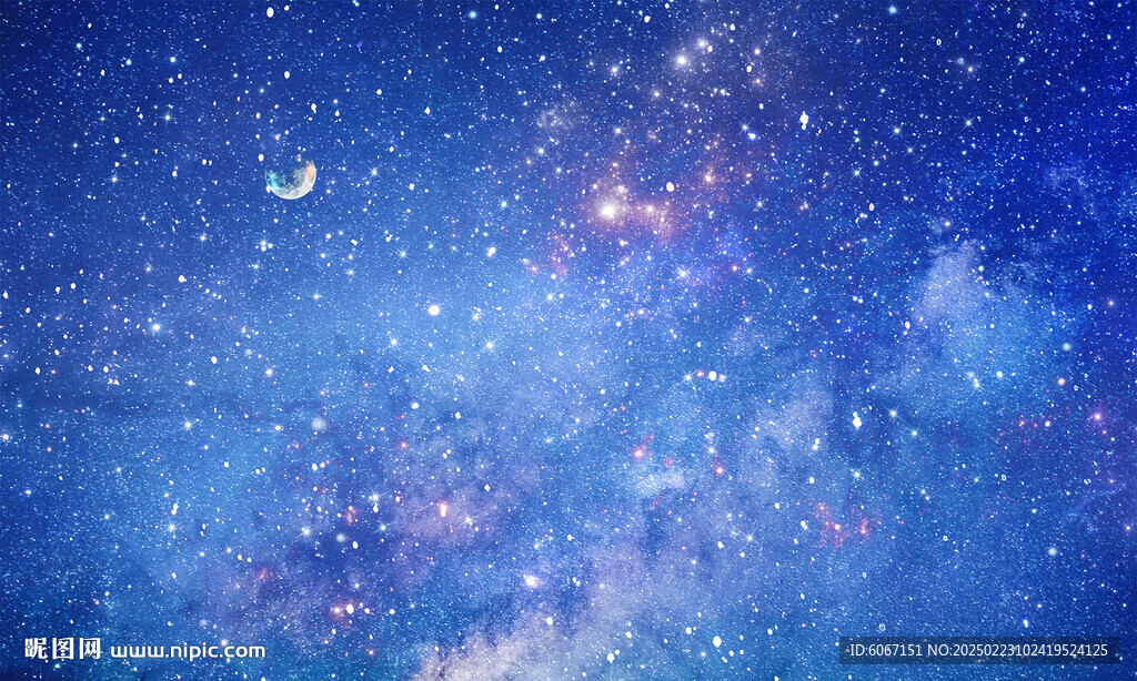 蓝色宇宙星空背景图