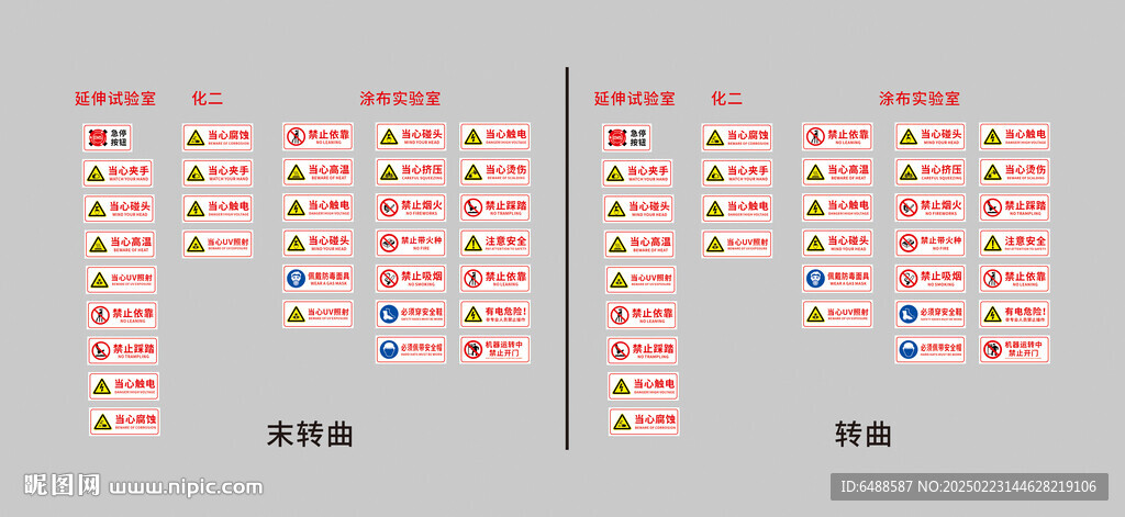 延伸试验室涂布实验室标识牌