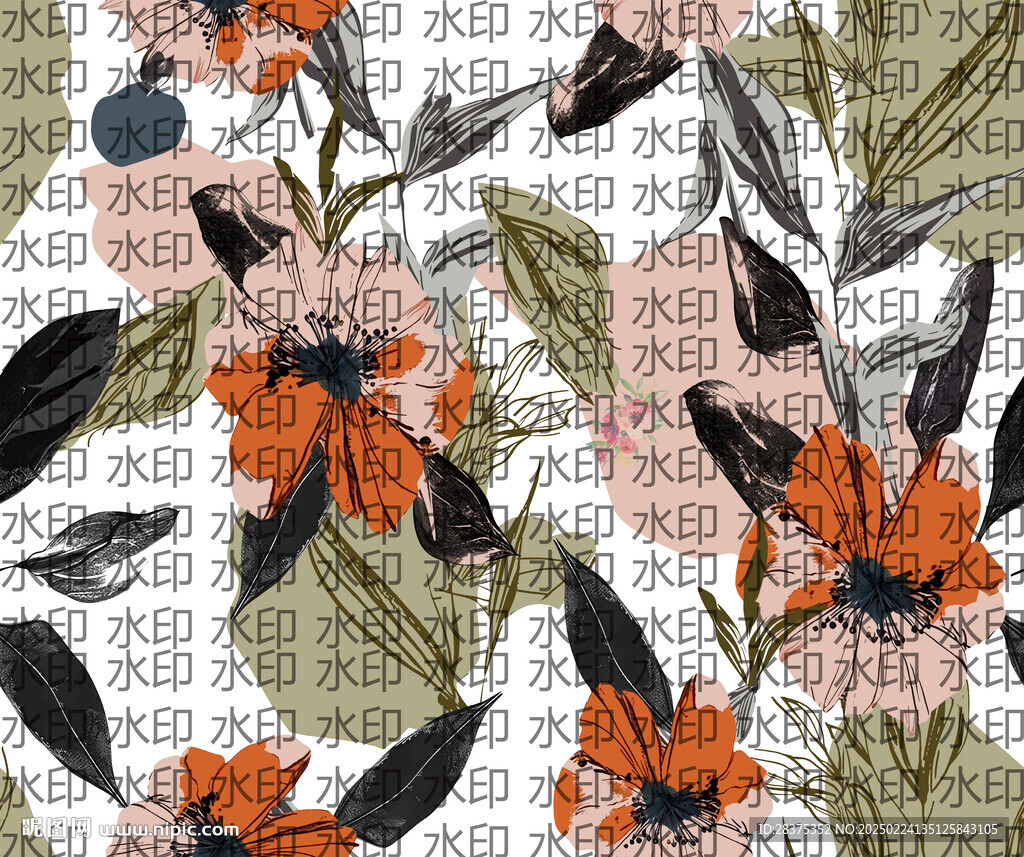 手绘花
