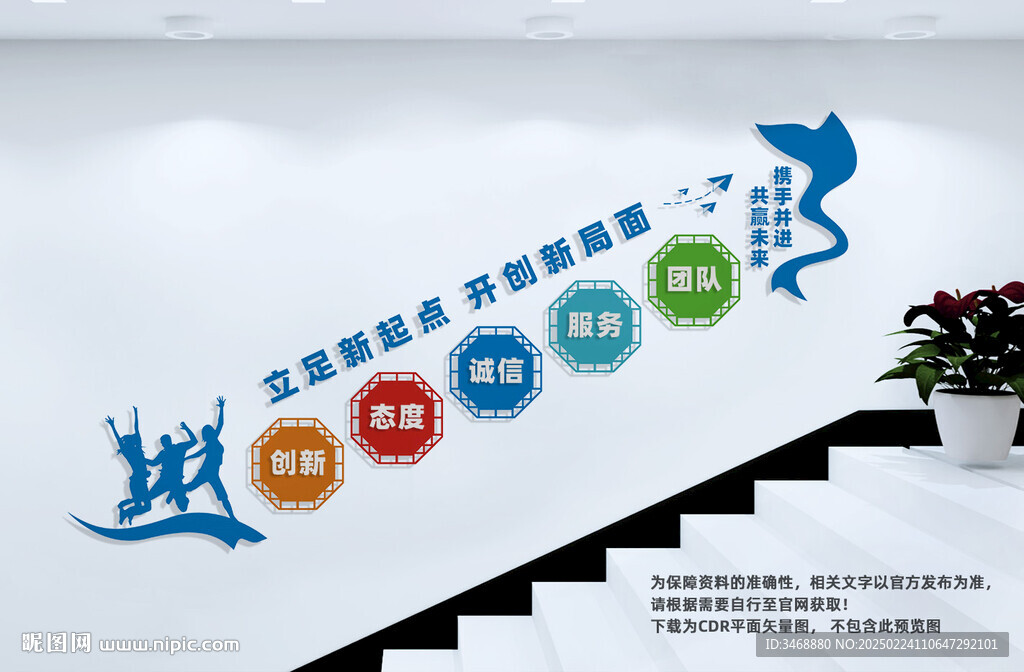 企业楼梯文化墙