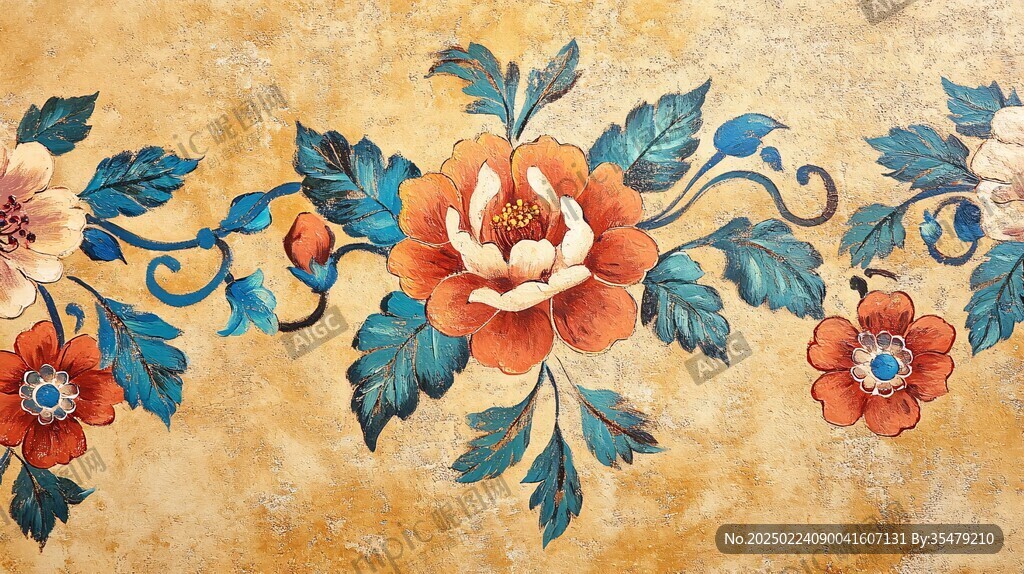 手绘丝绸壁纸